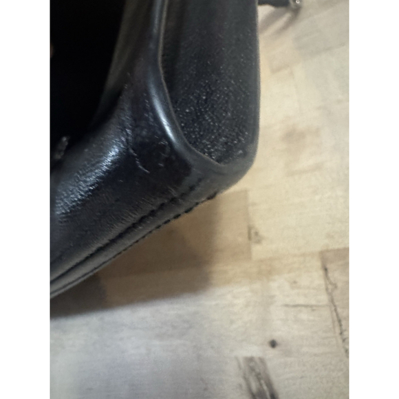 Rebecca Minkoff Jean Black Leather Convertable Crossbody Bag Silver Chain - Picture 3 of 15